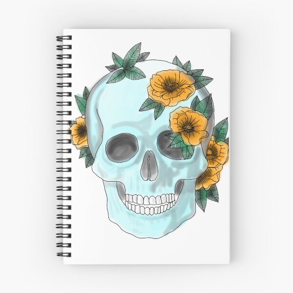 Item preview, Skull and Yellow Flowers designed and sold by TeahArts.