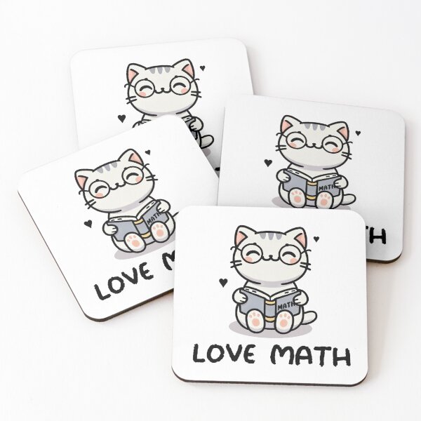Item preview, A Cat With Glasses Reading A Book Love Math designed and sold by 1GN1T1.