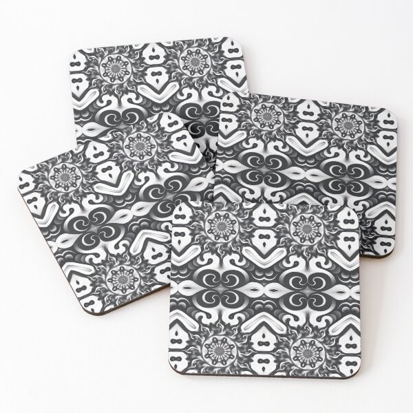 Item preview, Black and White Elegant Mandala Patterns in Depth and Dimension designed and sold by Ed & Harmony.