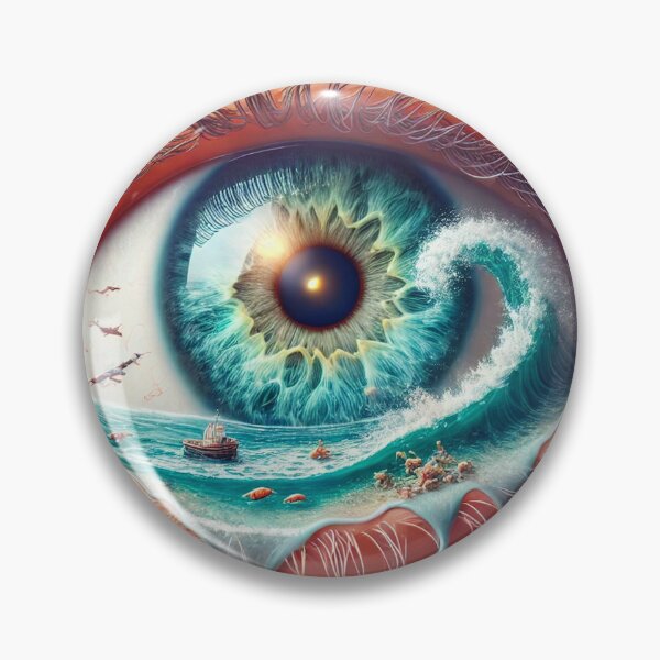 Item preview, Ocean Wave Reflected in Surreal Eye designed and sold by QuirkWears.