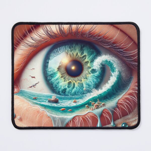 Item preview, Ocean Wave Reflected in Surreal Eye designed and sold by QuirkWears.
