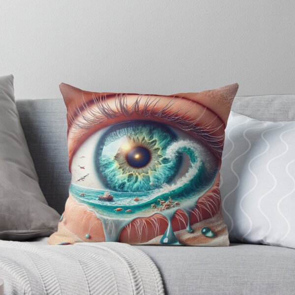 Item preview, Ocean Wave Reflected in Surreal Eye designed and sold by QuirkWears.