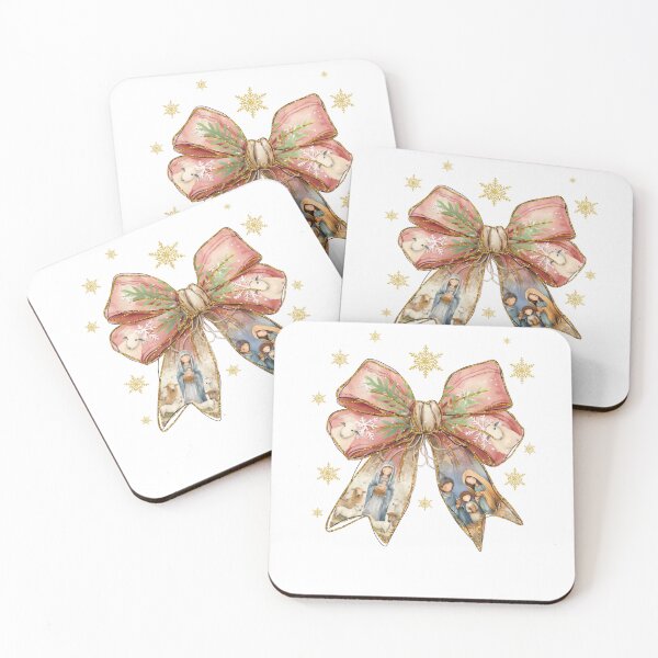 Item preview, Pink Nativity Bow Christmas Design designed and sold by nor-my.