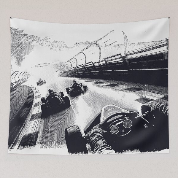 Item preview, Go-Cart Racers Speeding Around the Track designed and sold by NaturePrints.