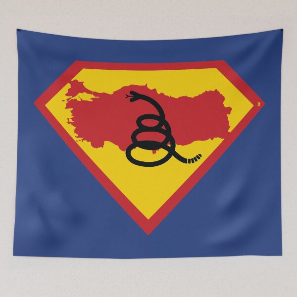 Item preview, TURKEY  TÜRKIYE  - Freedom Is The Superpower - Modern Gadsden Snake Flag - Dont Tread On Me SUPERHERO design designed and sold by pelagio.