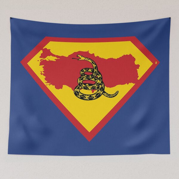 Item preview, TURKEY  TÜRKIYE  - Freedom Is The Superpower - Gadsden Snake Flag - Dont Tread On Me SUPERHERO design designed and sold by pelagio.