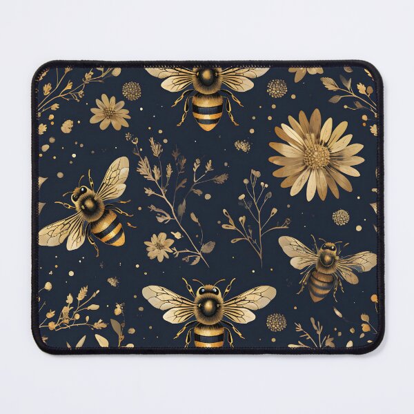 Item preview, Navy Gold Bees designed and sold by Rue Market.