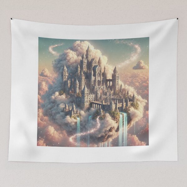 Item preview, Floating Castle Above the Clouds designed and sold by QuirkWears.
