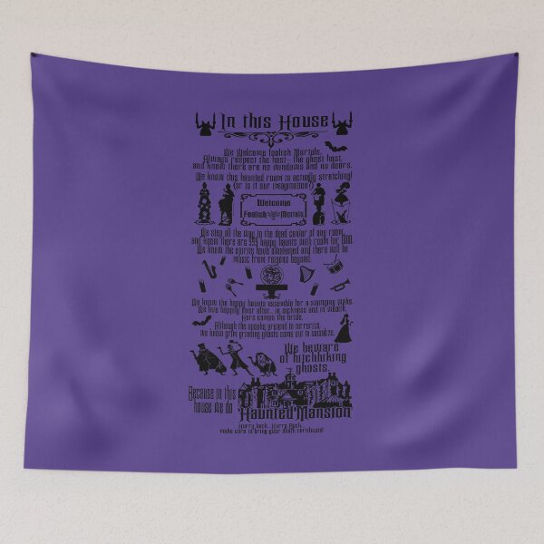 Item preview, In this House we Do Haunted Mansion DW Purple designed and sold by TheCaliGirls.