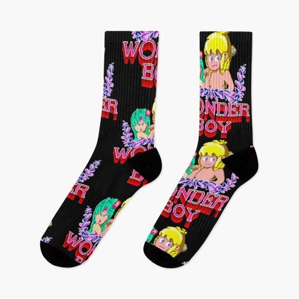 Item preview, WONDER BOY (80s arcade intro pixel art) designed and sold by frikybomb.