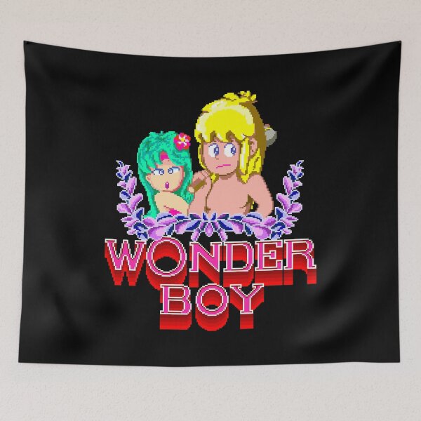 Item preview, WONDER BOY (80s arcade intro pixel art) designed and sold by frikybomb.