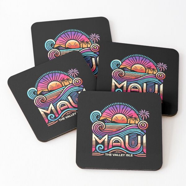 Item preview, MAUI THE VALLEY ISLE - Hawaiian Island - Beach Sunset Waves designed and sold by Darling DeDe.