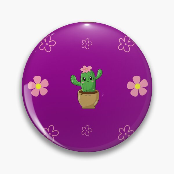 Item preview, Cute Purple Cactus Pink Flower  designed and sold by HoneyBlizz.
