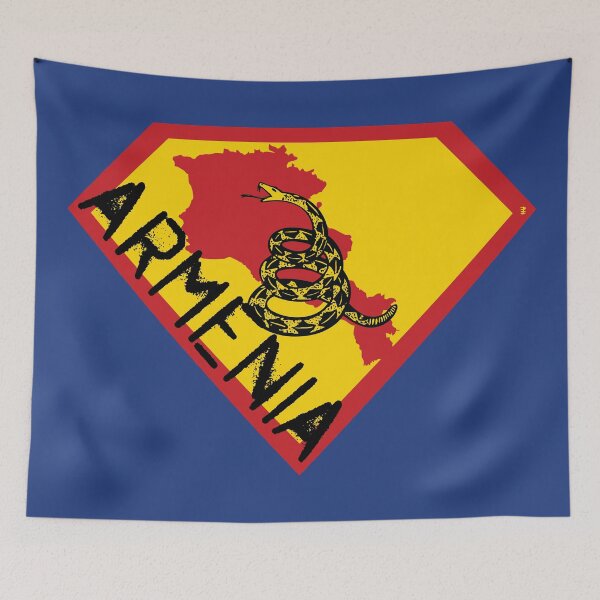 Item preview, ARMENIA Spell Out - Freedom Is The Superpower - Gadsden Snake Flag - Dont Tread On Me SUPERHERO design designed and sold by pelagio.