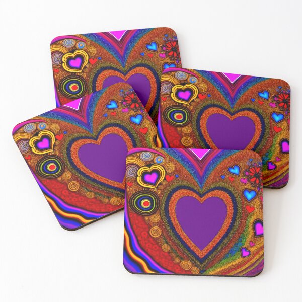 Item preview, Abstract Colorful Hearts Art designed and sold by TheDarkWardrobe.