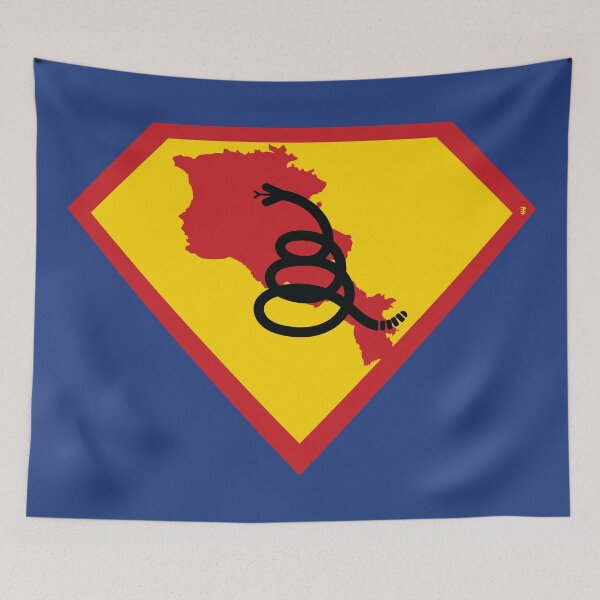 Item preview, ARMENIA - Freedom Is The Superpower - Modern Gadsden Snake Flag - Dont Tread On Me SUPERHERO design designed and sold by pelagio.