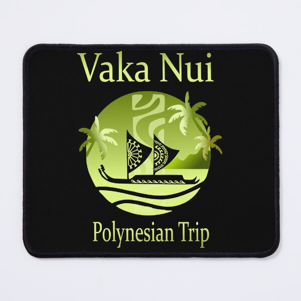 Item preview, VAKA NUI - double canoe (green) designed and sold by Nesian-Tahiti.