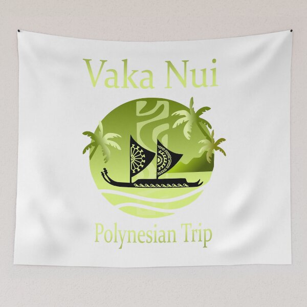 Item preview, VAKA NUI - double canoe (green) designed and sold by Nesian-Tahiti.