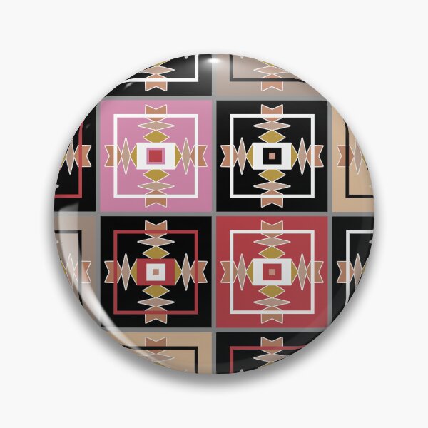 Item preview, colorful patchwork tiles retro sixties designed and sold by fuzzyfox.