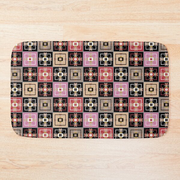Item preview, colorful patchwork tiles retro sixties designed and sold by fuzzyfox.