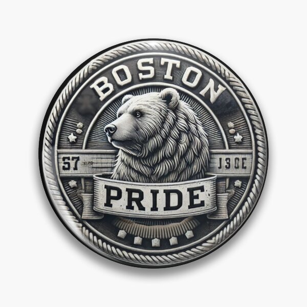 Item preview, Boston Pride Bear Badge designed and sold by pixelpulsenyc.