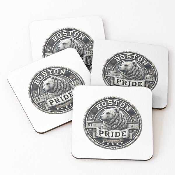 Item preview, Boston Pride Bear Badge designed and sold by pixelpulsenyc.