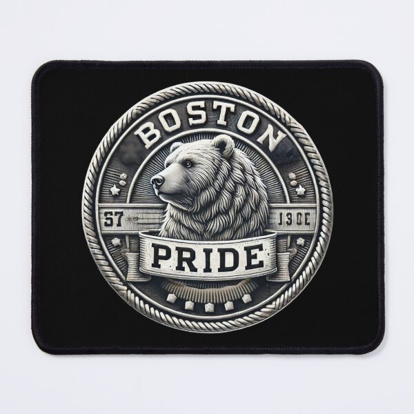 Item preview, Boston Pride Bear Badge designed and sold by pixelpulsenyc.
