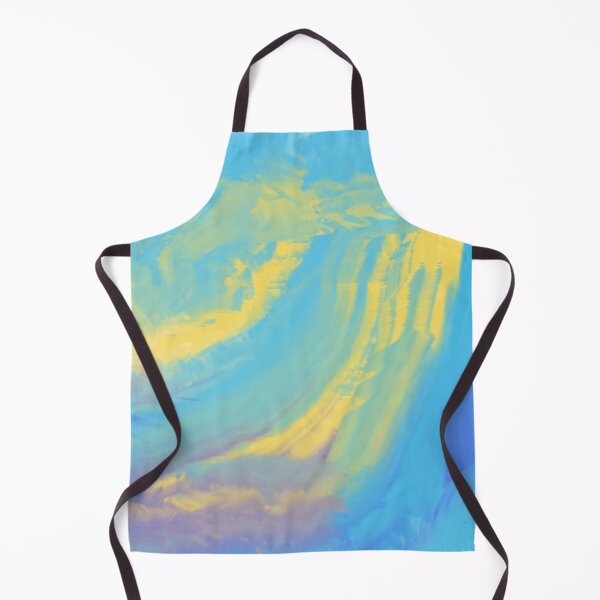 Aperçu de l'œuvre Illustration abstraite de texture de coup de pinceau artistique jaune et bleu créée et vendue par Beautiful art store.