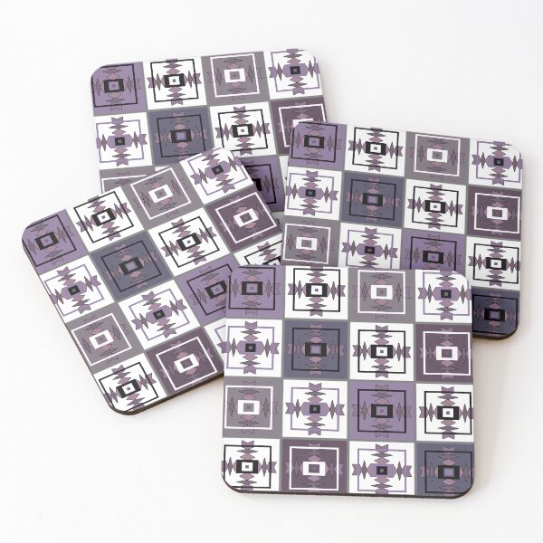 Item preview, colorful patchwork tiles retro sixties designed and sold by fuzzyfox.