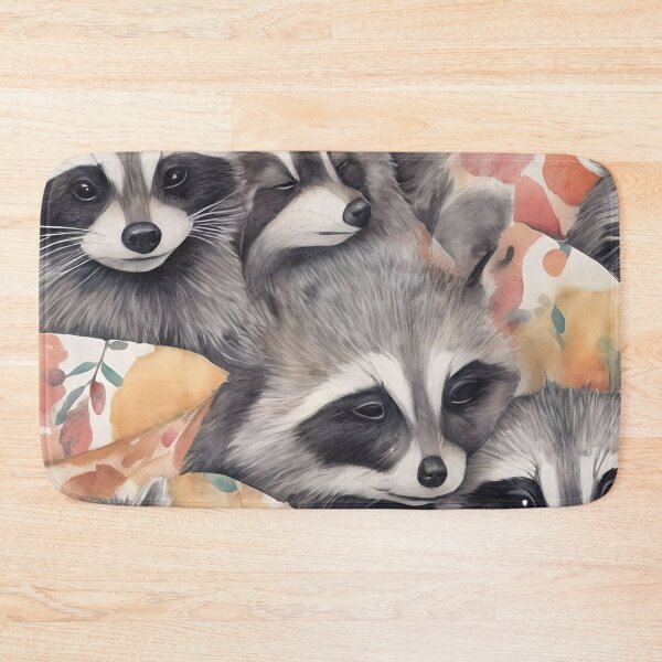 Item preview, Raccoon Family Sleeping Together Watercolor designed and sold by Ciervo Primavera.