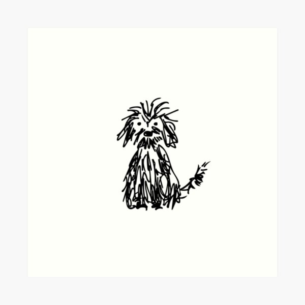 Vista previa del artículo con la obra «Días de perros», diseñado y vendido por SaryandSaff.