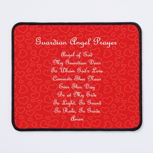 Item preview, Guardian Angel Prayer Red Hearts designed and sold by LitanyLane.