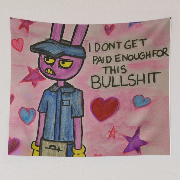 Item preview, Digital Circus Fanart Jax Don't Get Paid Enough  designed and sold by feardeargcrafts.