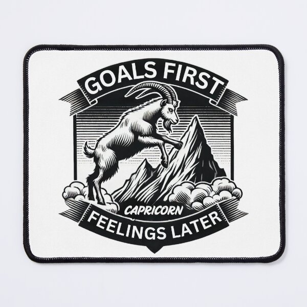 Item preview, Capricorn Goals First Feelings Later T-Shirt - Ambitious Goat Design designed and sold by BlankCanvasHaHa.