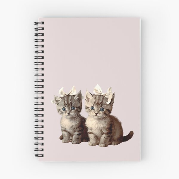 Item preview, Cute vintage kittens wearing bows designed and sold by Fatamimosh.