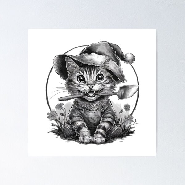 Item preview, CHRISTMAS GREETINGS FROM THE PURR-FECT GARDENER designed and sold by likbatonboot.