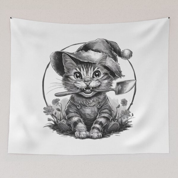 Item preview, CHRISTMAS GREETINGS FROM THE PURR-FECT GARDENER designed and sold by likbatonboot.