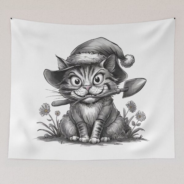 Item preview, CHRISTMAS GREETINGS FROM THE PURR-FECT GARDENER designed and sold by likbatonboot.