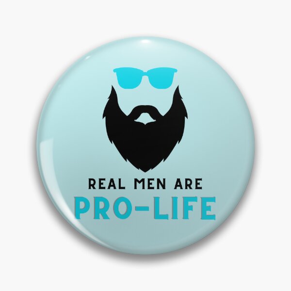 Item preview, Real Men Are ProLife (blue) designed and sold by PurpleLinenCo.