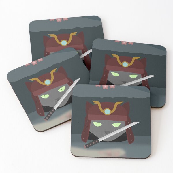 Item preview, Samurai Cat in Japanese Edo Era (2nd of 3) designed and sold by Rosanna Nguyen.