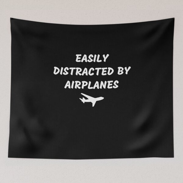 Item preview, Funny Pilot Saying Easily Distracted By Airplanes Plane Lover Humor designed and sold by MouDantArts.