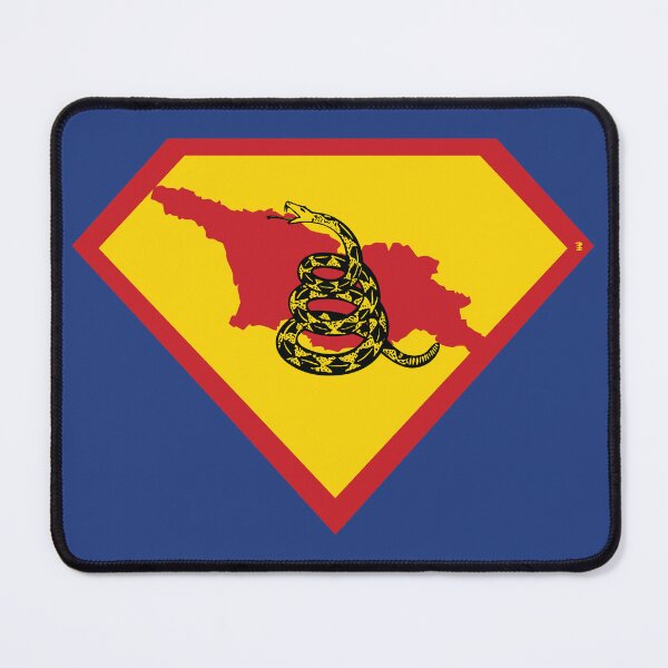 Item preview, REPUBLIC OF GEORGIA - Freedom Is The Superpower - Gadsden Snake Flag - Dont Tread On Me SUPERHERO design designed and sold by pelagio.