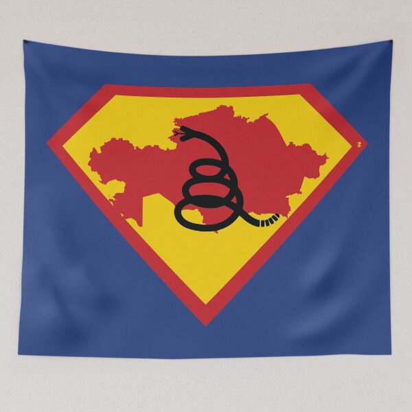 Item preview, KAZAKHSTAN - Freedom Is The Superpower - Modern Gadsden Snake Flag - Dont Tread On Me SUPERHERO design designed and sold by pelagio.