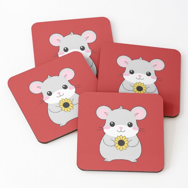 Item preview, Gray Mouse with Sunflower designed and sold by Crush-Vogue.