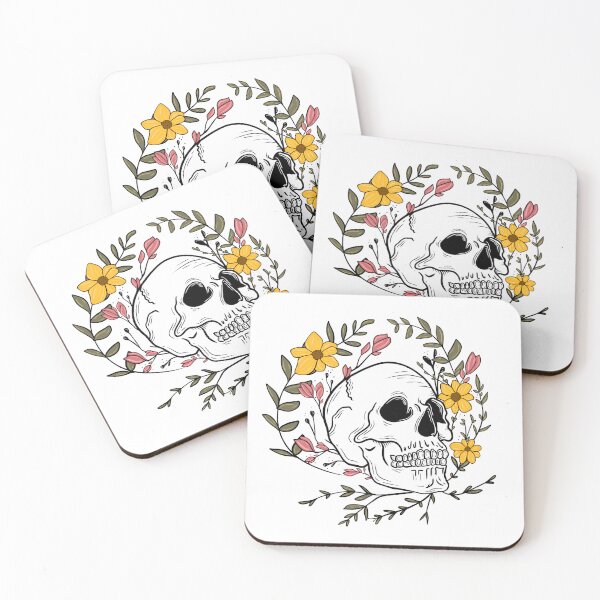 Item preview, Skull and flowers designed and sold by Kayla2122.