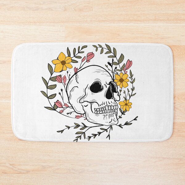 Item preview, Skull and flowers designed and sold by Kayla2122.
