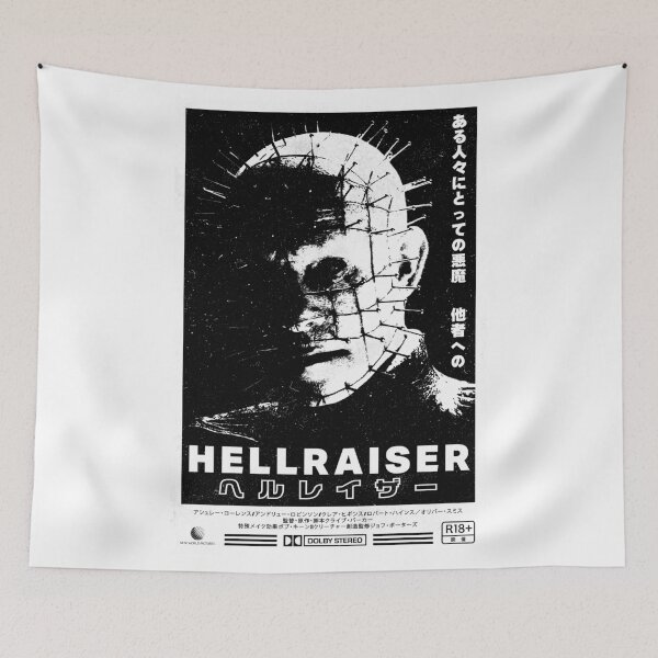 Item preview, Hellraiser Vintage Japanese Poster (Transparent Black and White) designed and sold by Tactical2na.