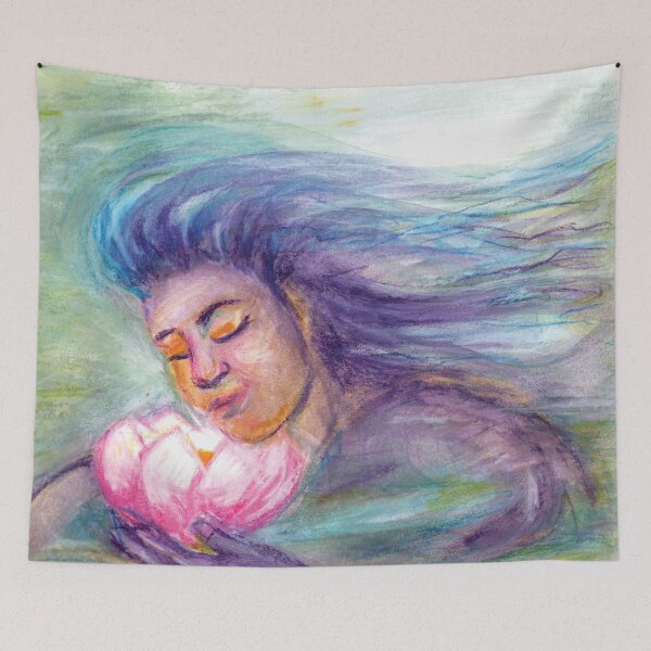 Item preview, Woman of Lotus Lake 24 designed and sold by umasharda.