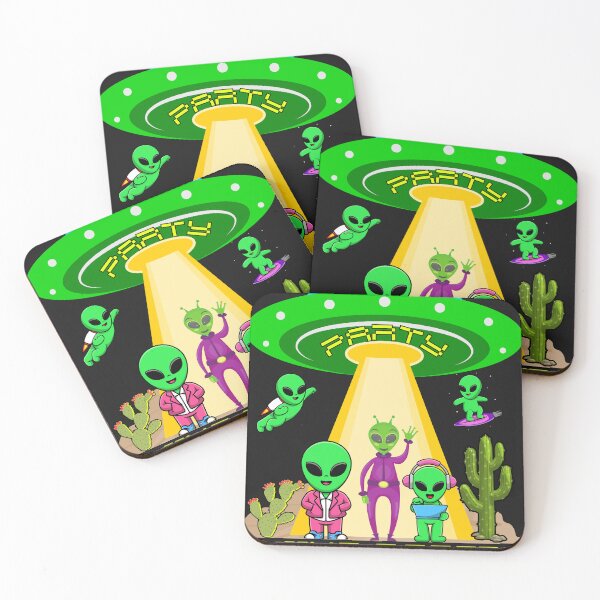Item preview, Funny Aliens Party In The Desert designed and sold by AlienOccupation.