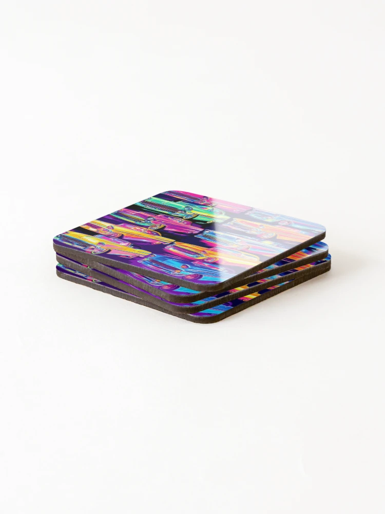 Thumbnail 4 of 5, Coasters (Set of 4), Driving In Color designed and sold by Store With Cool Stuff.
